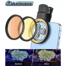 Vastocean-Sea Coral Tank Filter, Photo Taking, Blue Light, Macro Shot, God Lens, Mobile Phone Clip
